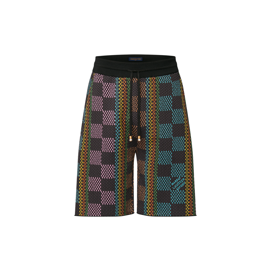 Damier Cotton Knit Shorts - Men - Ready-to-Wear | LOUIS VUITTON ®